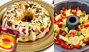 5-Minute Cream Caramel Pudding Fruit Mold Recipe