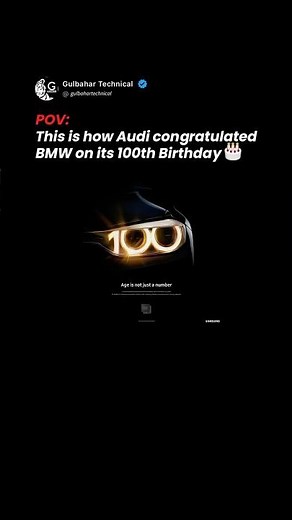 How Audi Congratulated BMW on Its 100th Birthday!
