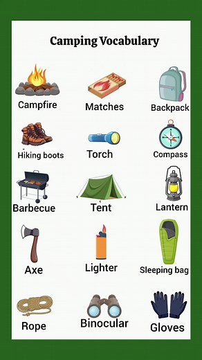 Learn Camping Vocabulary for Daily English Learning