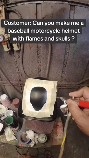 Custom Airbrushed Motorcycle Helmet Design