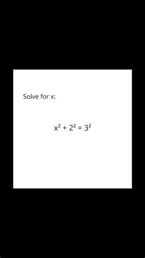 Solve for x 💙 | #maths #mathematics #math #algebra #solve #x #pythagoreantheorem