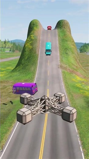 Impossible Road Challenge 😱 | Car vs Deadly Obstacle #cartoon #funny #challenge