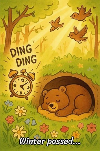 AI - The Bear’s Alarm Clock | A Funny Short with a Deep Message #aianimation #animation #funny