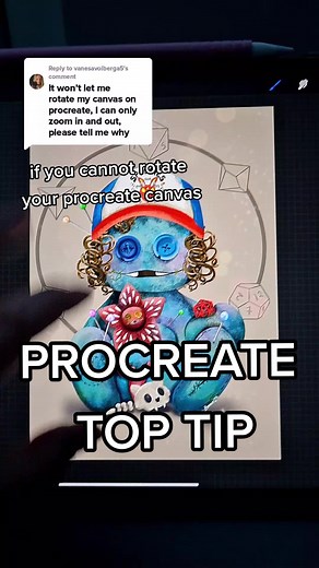Top Procreate Tip: Canvas Rotation Explained