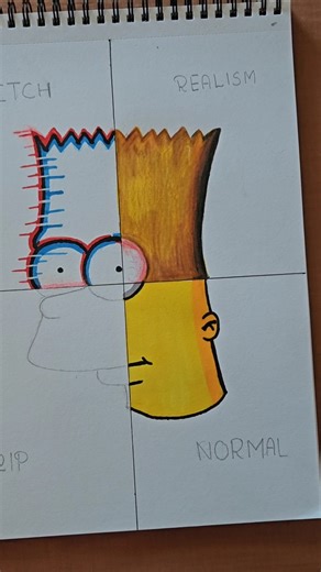 Drawing Bart in 4 different styles (Part 3)