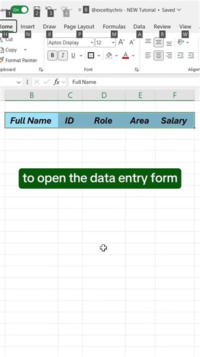 How to use a data entry form in Excel! #excel #dataentry #spreadsheet