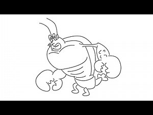 How to draw Larry the Lobster step by step for beginners from Spongebob