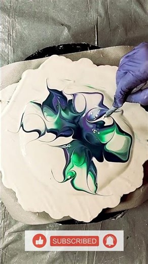 Stick + Wet Paint and this Happens! #fluidart #painting #satisfying
