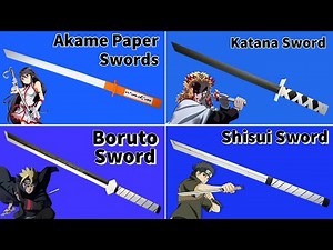 How to Make a Paper Sword Naruto | Shisui Sword, Boruto Sword, Akame Sword, Paper Katana