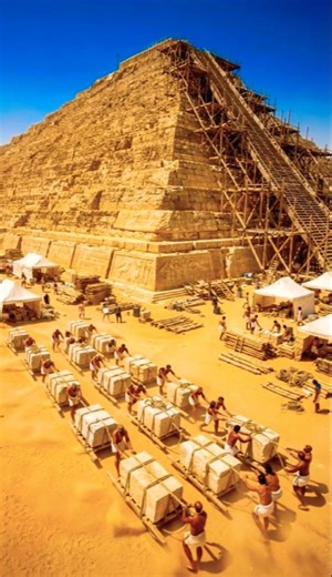 Pharaonic Titans Constructing the Great Pyramid : Khufu #shorts #viral