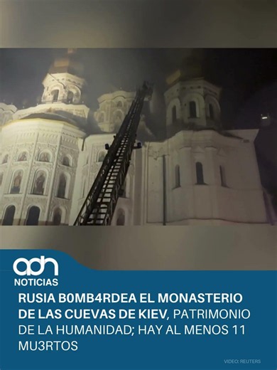 Ataque histórico: Bombardean el Monasterio de las Cuevas de Kiev; reportan al menos 11 muertos