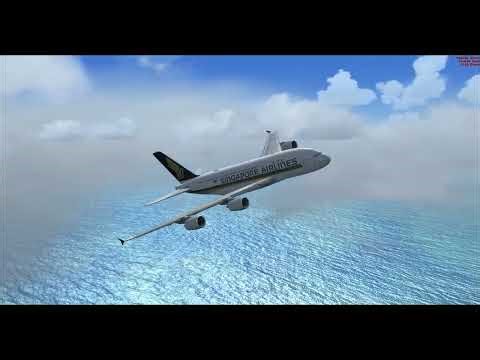 FSX Singapore Airlines A380 Changi to Mumbai