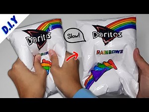DIY Paper Squishy | Rainbow Doritos Squishy