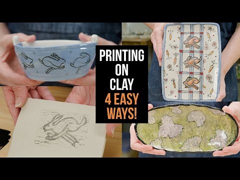 Four Ways to PRINT on Clay - STAMP, SCREEN PRINT, and TRANSFER your way to better pottery!