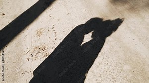 Cool shadows of lovers on the ground kiss each other. Very atmospheric shots in nature