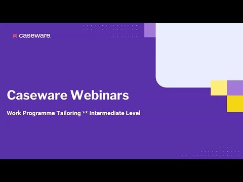 Cloud Audit Work Programme Tailoring - Intermediate Webinar - 24th September 2024