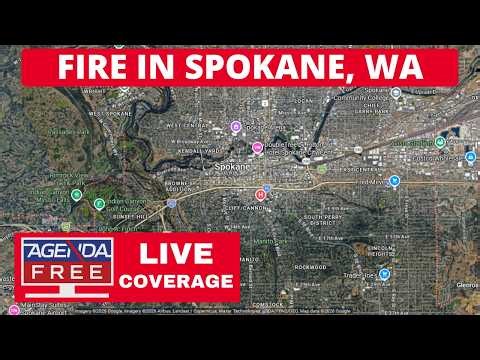 Destructive Fire in Spokane, Washington - LIVE Breaking News Wildfire Coverage