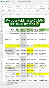 In this tutorial you'll learn how to clean data in Excel using shortcuts! #excel #spreadsheet #corporate
