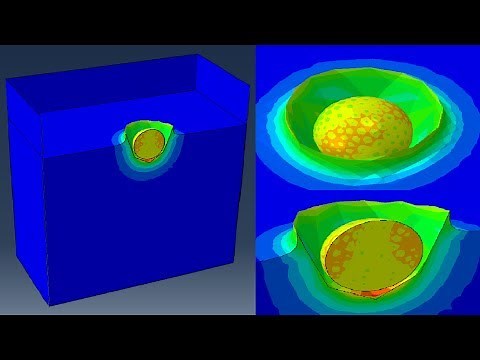 ABAQUS CAE/Example 15: SPH modelling-Ball drop into the Water Tank #abaqus #FEM #SPH