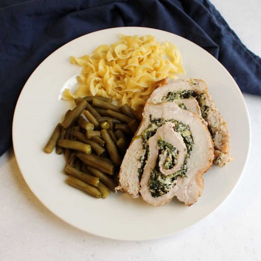 This Pork Loin Has A Yummy Spinach and Parmesan Filling