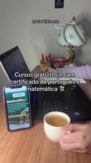 Cursos Gratuitos de Português e Matemática Com Certificado