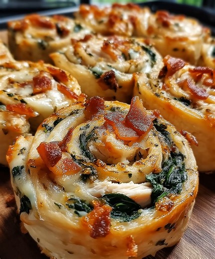 Golden Puff Pastry Pinwheels Stuffed with Herb Chicken, Spinach & Crispy Bacon Ingredients: 2 sheets puff pastry, thawed 1 1/2 cups cooked chicken breast, finely chopped 4 strips bacon, cooked crispy and crumbled 1 cup fresh spinach, finely chopped 2 tablespoons cream cheese, softened 1 tablespoon Dijon mustard 1 clove garlic, minced 1/2 teaspoon dried thyme | Healthy Stir-Fry Ideas