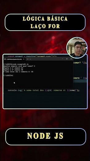 Basic Logic with Node.js For Loop
