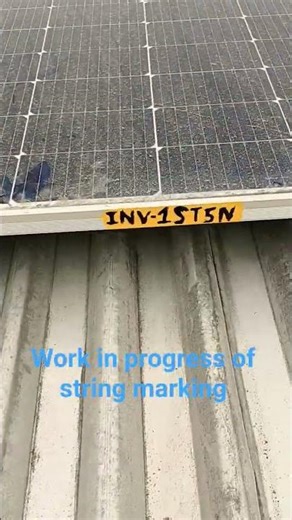 Short video of solar modules string marking #renewableenergy #electrician #electrical
