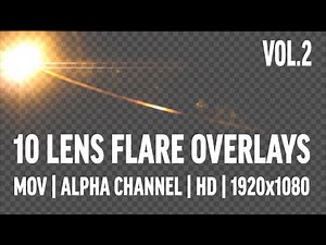 Lens Flare Overlays Vol. 2 – 10 Cinematic HD Light Effects with Alpha Channel