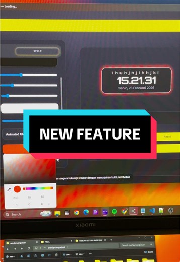 Fitur baru di Custom Chat Overlay app nih guis, Clock Widget yg bisa langsung Taruk Tiktok Live studio/obs. #streaming #streamingtools #tiktoklivestudio #customwidgets #obs