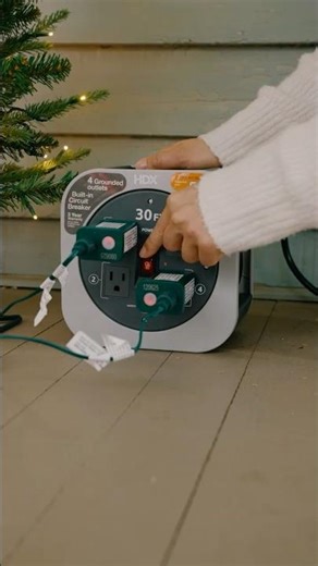 Holiday Decorating Made Easy: HDX 30-ft Extension Cord Reel | The Home Depot