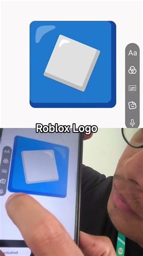 MAKE A ROBLOX LOGO #smartphone #tricks #shortvideo