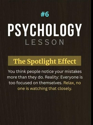 The Spotlight Effect psychology - people don't think about your mistakes