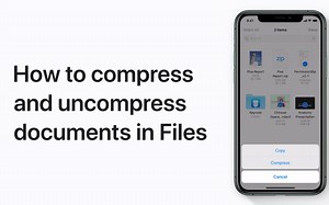 How to compress and uncompress documents in Files – Apple Support