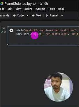 How to used Replace Method Of Python #datascience #python