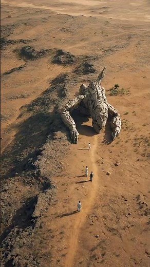 Drone Captures Gigantic Figure Crawling Along African Rift Valley