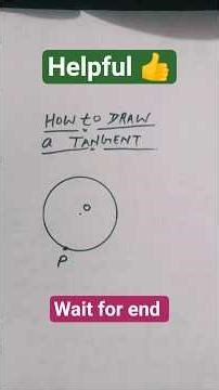 How to draw a tangent #maths #circle#geometry