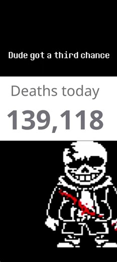 he wont die until his last breath #undertale #sans