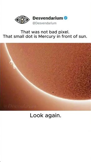 That was not a bad pixel. That is Mercury 🌞| #shorts