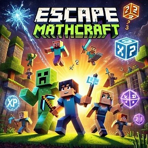 Minecraft Movie Math Test Prep Escape Room Scoot- Multiple Levels