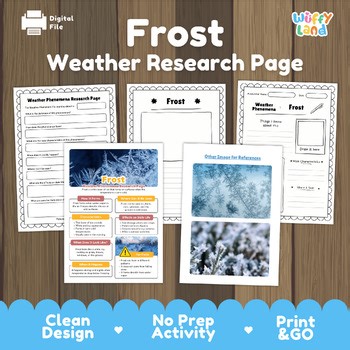 Frost Weather Phenomena Research Project | Winter Science Informational Text