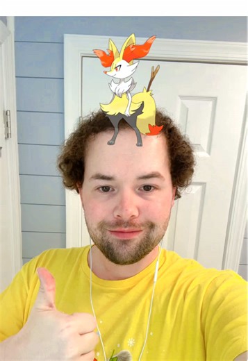 Got it on the first try!!! #fennekin / #delphox is my #spiritpokemon try the #pokemonfilterchallange with me Foxy Friends! #fennecfoxboy 🦊✌️🔥💛