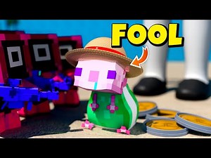 If The Foolish Axolotl is in Squid Game🤣 & Minecraft best funny animations!