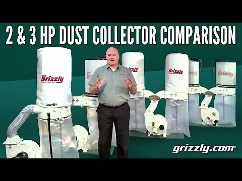 Grizzly 2 and 3 HP Dust Collector Comparison
