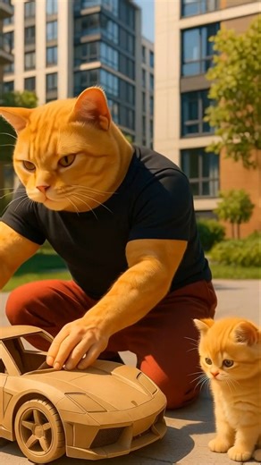 Brave Kitten Builds a Transforming Car to Stop the Bully Monkey!