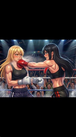 girl boxing anime(hyein vs mina) #girlboxing #anime #knockout #boxing #jab #boxer #sport #