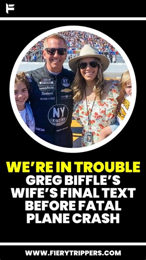 NASCAR star Greg Biffle, his wife Cristina, and their children died in a tragic plane crash. Cristina’s final text to her mother — “We’re in trouble” — has left many heartbroken. A devastating reminder of how fragile life truly is. 💔 | Fiery Trippers