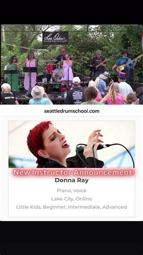 New voice & piano Instructor Donna Ray! #seattledrumschool Lake City