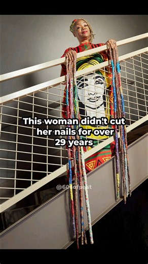 Diana armstrong didn't cut her nails for 29 years #guinnessworldrecords #longnails
