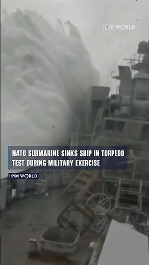 #NATO releases footage of #torpedo strike sinking decommissioned #frigate